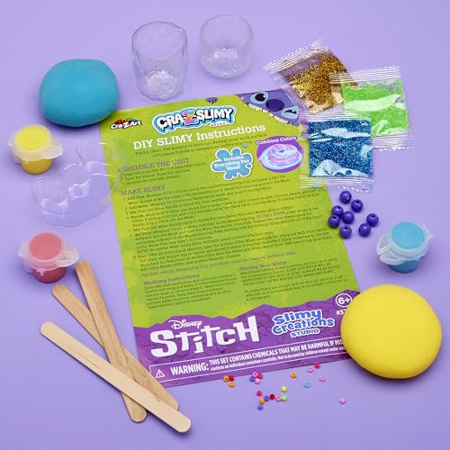 Disney Stitch Slimy Creations Studio, DIY Slime Making Kit with Colorful Confetti Mix-ins for Ages 6 and Up - image 3