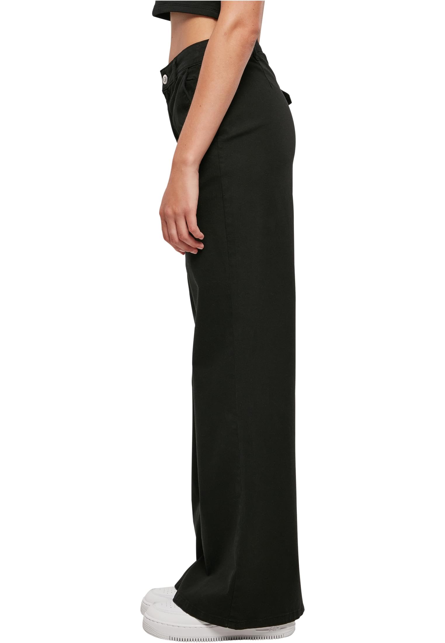 Urban Classics Damen Ladies High Waist Wide Leg Chino Pants