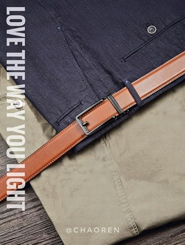 Image of CHAOREN Click Belts for Men - Mens Ratchet Belt 1 3 /8 inch for Dress Pants - Perfect Companion to Men's Oxfords