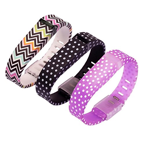 Generic Replacement Wrist Band for Fitbit Flex with Secure Fasteners Sleeve and Metal Clasps Large Pack of 3