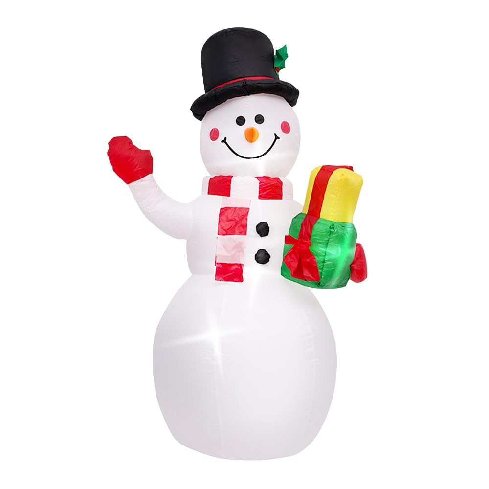 Décoration de noël-poupée LED Gonflable de noël-Cour/File d'attente/décoration intérieure/extérieure-lumière Gonflable Bonhomme de Neige-1.2m/1.5m/1.8m (1,8m)