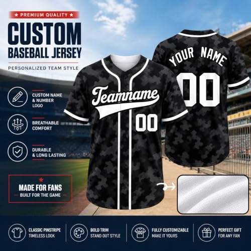 Custom Baseball Jersey, Personalized Team Name and Number Baseball Shirt miniatura 4