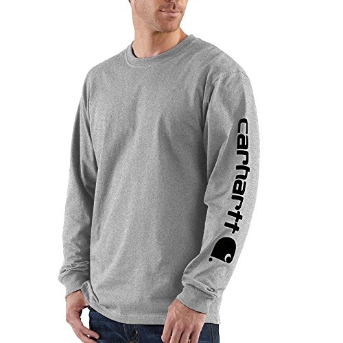 Image of Carhartt Men's Dearborn Loose Long-Sleeve Logo T-Shirt Closeout