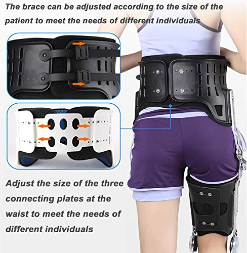 Hinged Hip Abduction Orthosis, Ankle and Foot Orthosis Can Be Adjusted to The Thigh, Used for Hip Fracture, Thigh Fracture, al Fracture (Right 90cm or More) (Right 90cm or More)