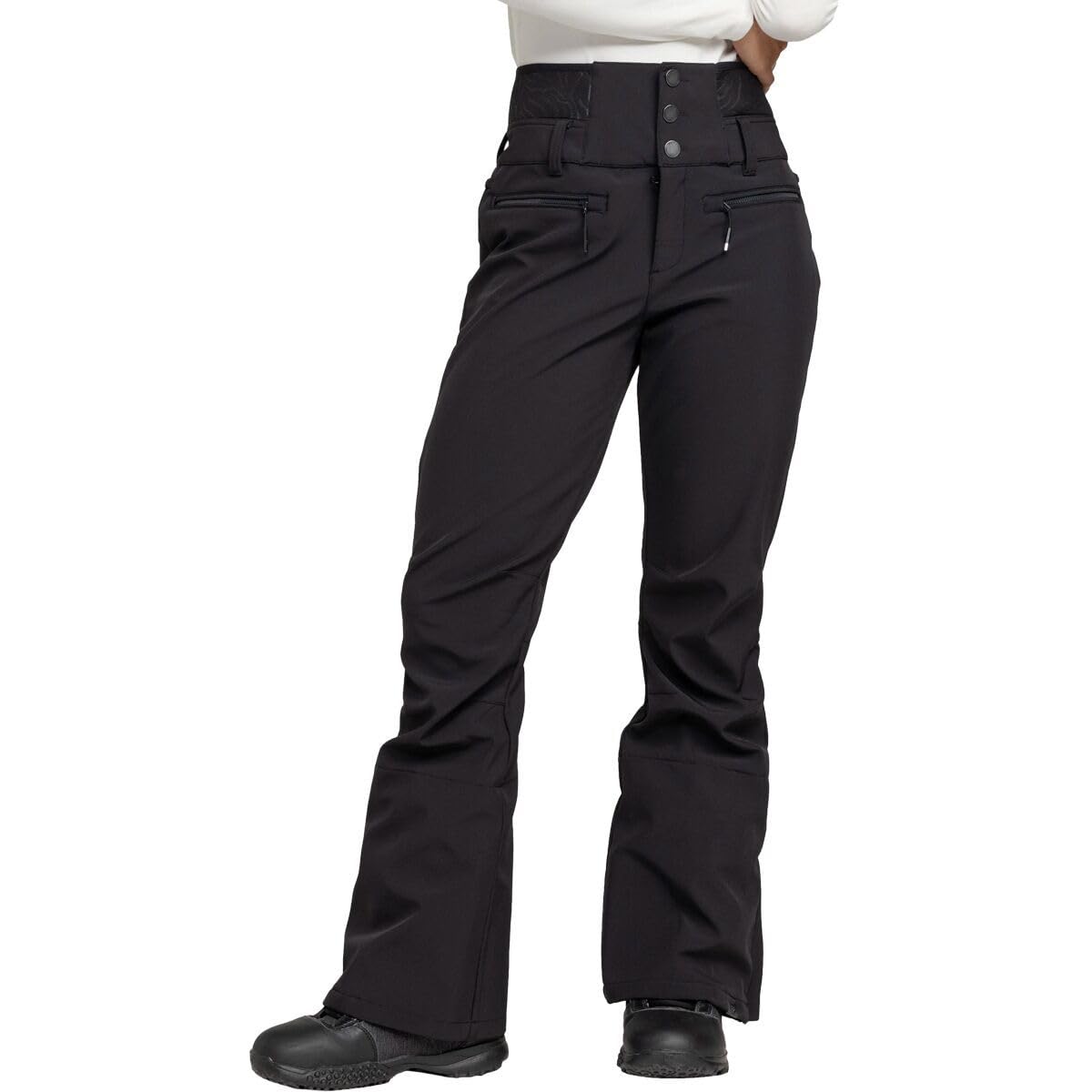 Roxy - Womens Rising High Snow Pants, Color Anthracite, Size: Small