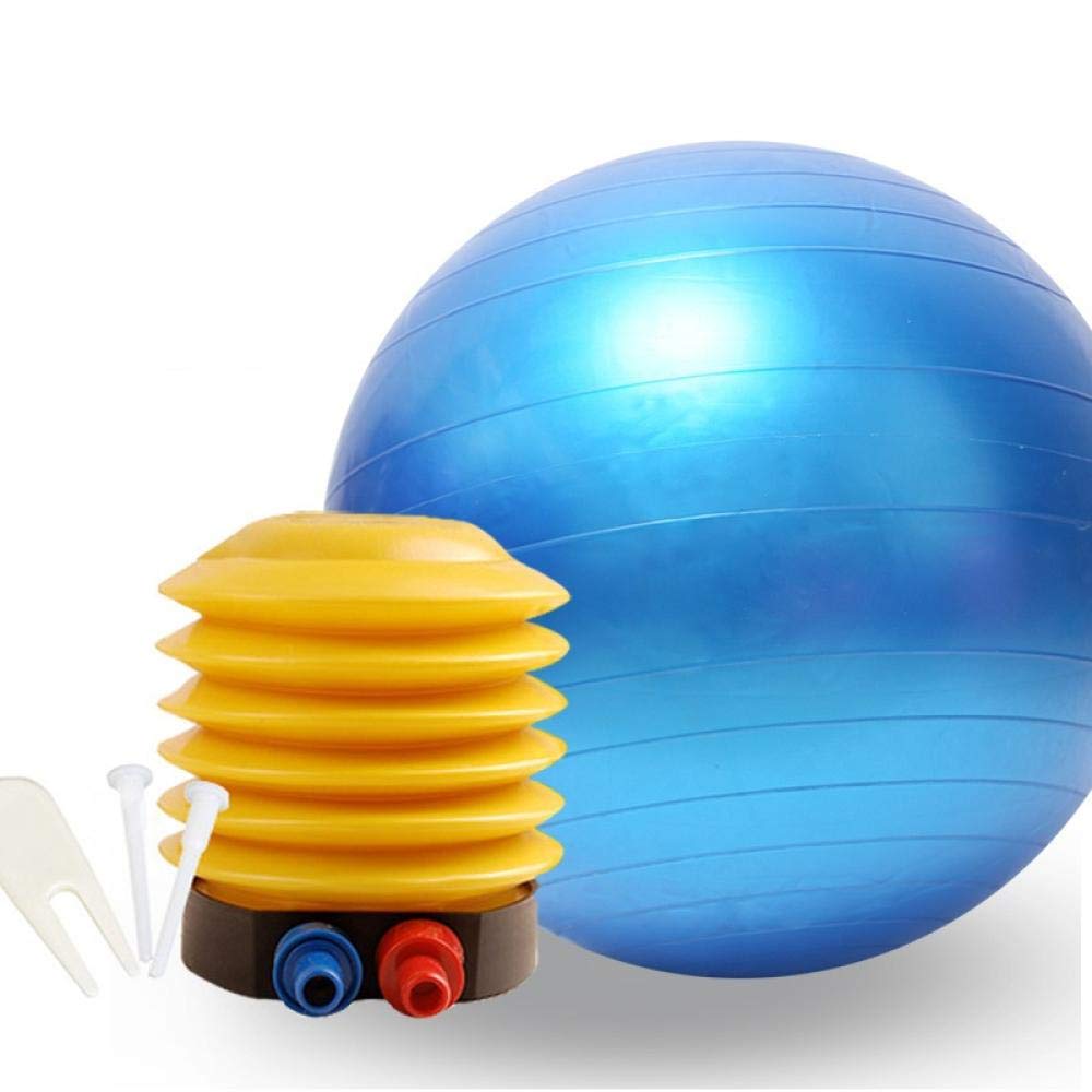 Ball Chair – Exercise Yoga Ball with Base for Home and Office Desk Swiss Ball Fitness Yoga Pilates Balance Pregnancy Maternity Birthing Home Gym Office Desk Sitting Use