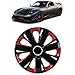 Produktbild Carparts-Online 33526 Radkappen Radzierblenden für Stahlfelgen Set Tenzo-R I 14 Zoll schwarz rot