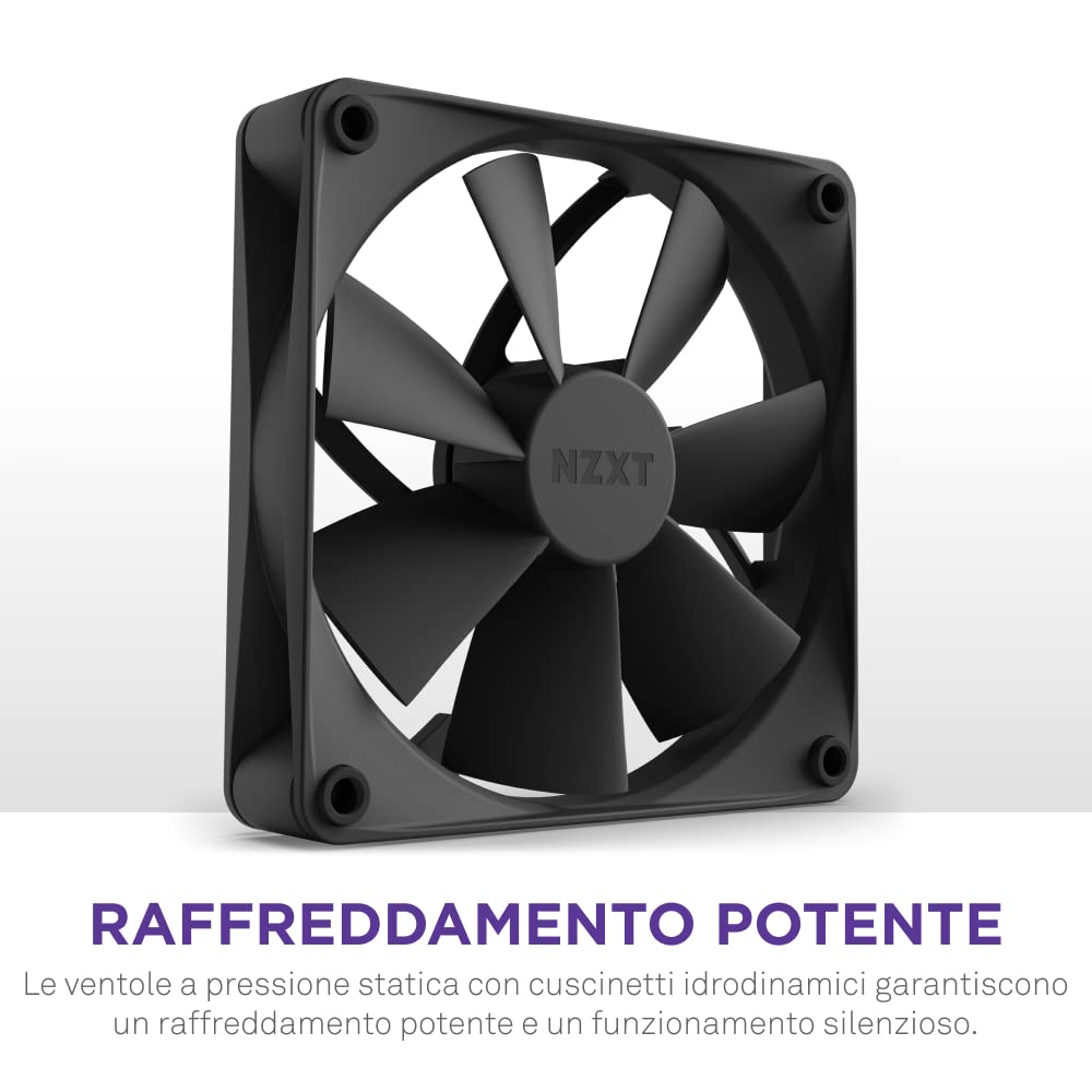 NZXT Kraken 240 - RL-KN240-B1 - Raffreddamento a liquido CPU AIO 240 mm - Display LCD quadrato da 1,54" personalizzabile - 2 ventole F120P - Nero