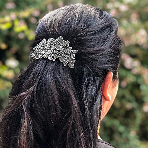 Dogwood Hair Clip, Hand Crafted Metal Barrette Made In The Usa With A Large 80Mm Clip By Oberon Design #TOP6