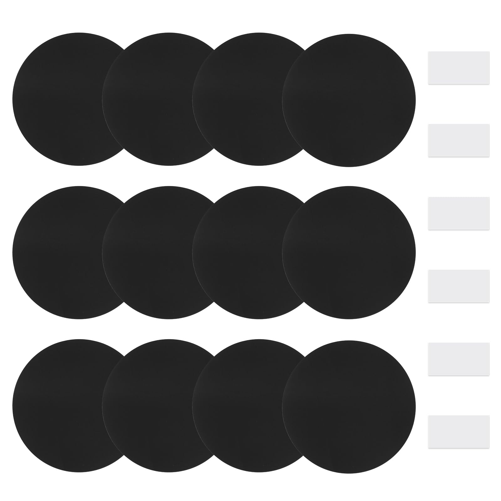 UFUFMATE 12Pcs Ceiling Cover Plates, Black Round Plastic Hole Covering for Walls Self-Adhesive Wall Hole Patch for Wall Plasterboard Hole Covering(5 Inch/12.7CM)