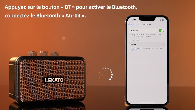 LEKATO Mini Ampli Guitare Électrique 5W Rechargeable Bluetooth – Clean/Overdrive – Portable Avec Effets & Batterie 6h