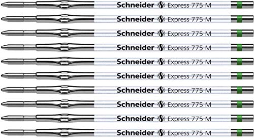 Pointe moyenne Schneider Express 775 recharges vert blister de 10