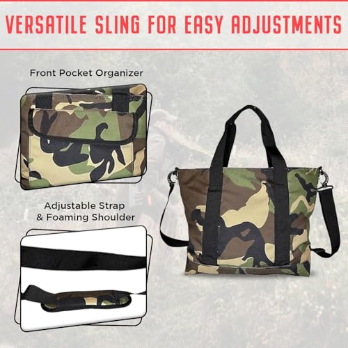 Camo Tote Bag | 1000 Denier Cordura Polyester Tactical Bag with Zipper | Convenient Handle & Shoulder Strap4