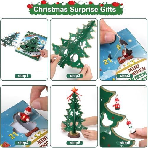 Aomiduo Wiederverwendbare Weihnachtsbaum Weihnachtsüberraschungsbox Tisch Weihnachtsbaum Weihnachten Deko 3D Tannenbaum Dekoration