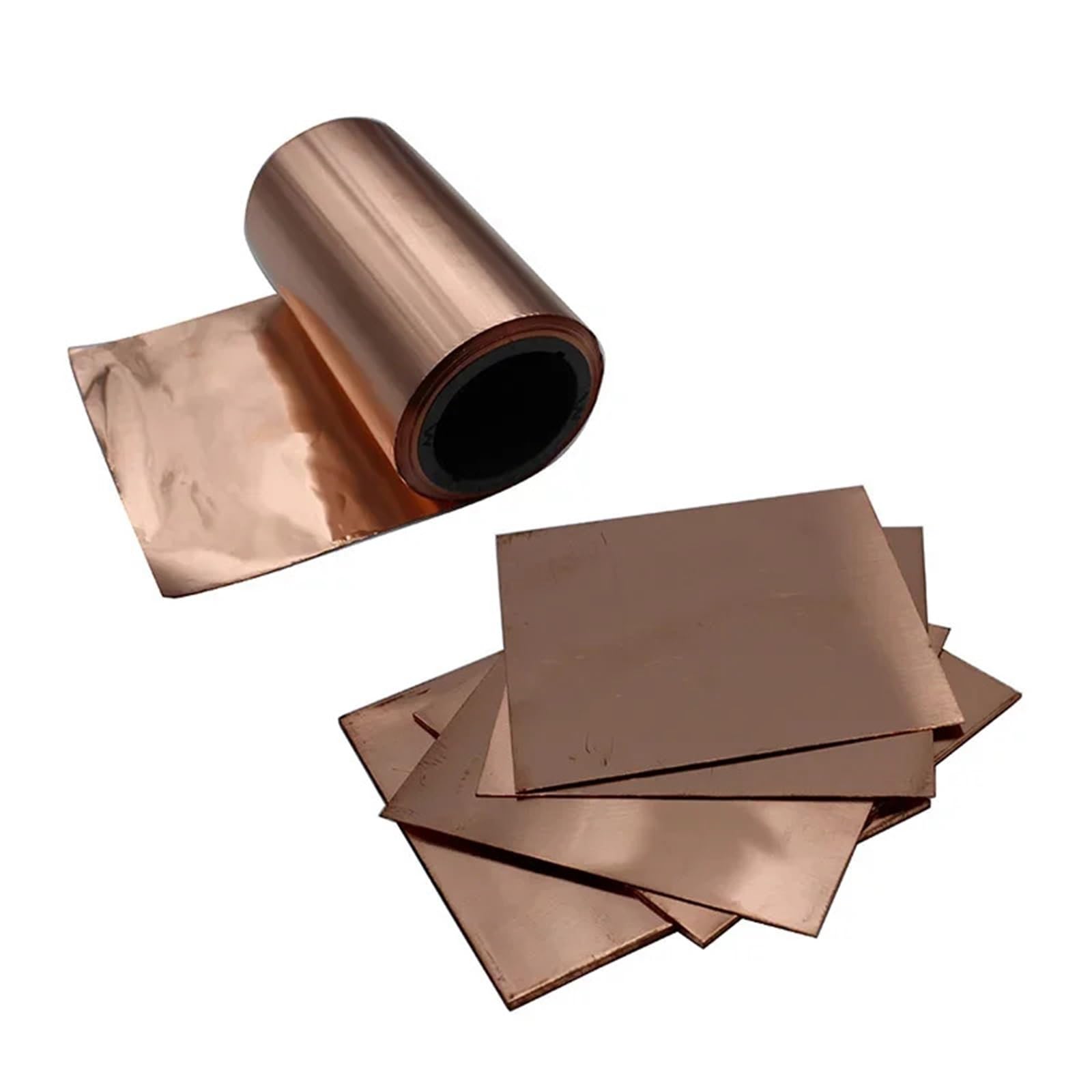 Blacha z czerwonej miedzi, Płyta miedziana i blacha o grubości 0,1-10 mm Różne rozmiary(1.5mm 1pc,150x150mm)