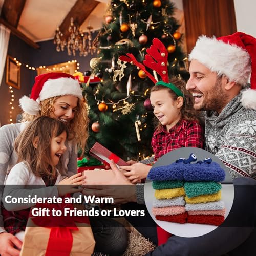 Image of Benefeet Sox Womens Girls Fuzzy Socks with Grips Soft Fluffy Slipper Socks Cute Cozy Winter Socks Christmas Halloween Gifts