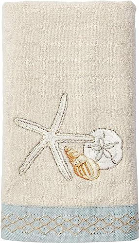 Avanti Linens - Hand Towel Soft & Absorbent Cotton Towel Beach Inspired Bathroom Accessories (Seaglass Collection)