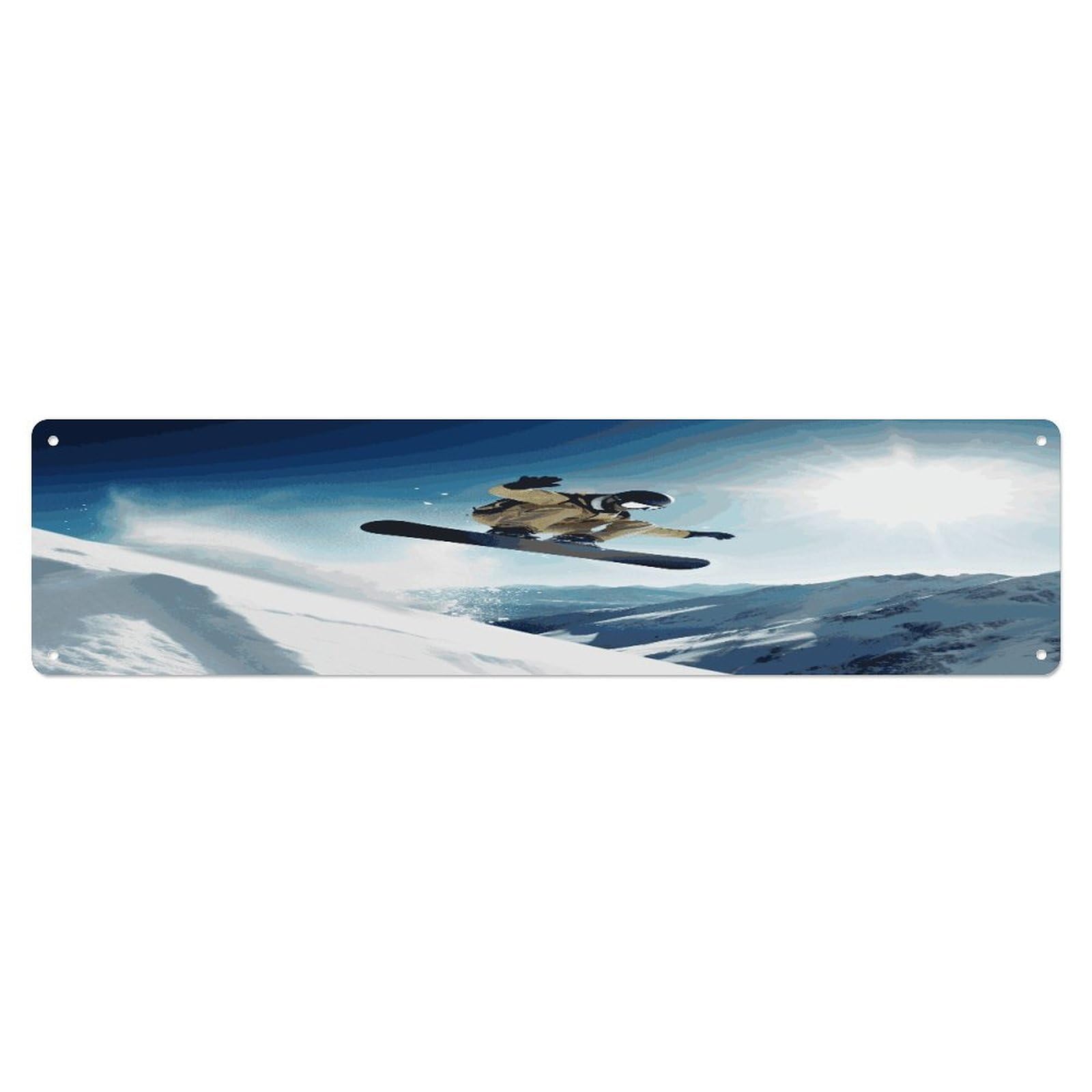 Adfgyerh Style Snowboarding Wall Decor Aluminum Waterproof. Plaque, Practical Gift,Sign 15.7X3.9 Inch Poster,For Home, Office, Business, Garage– Indoor/Outdoor