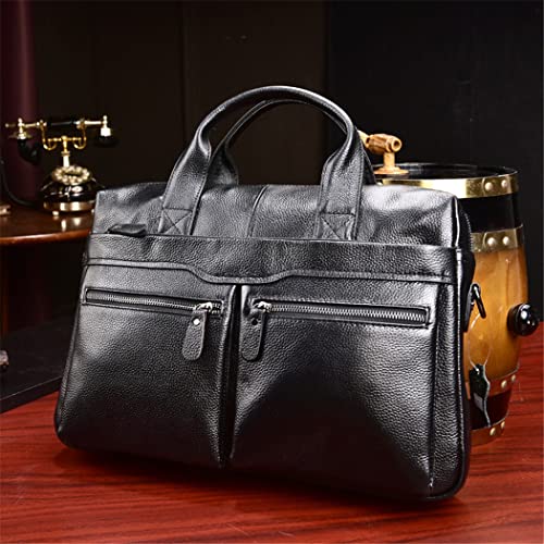 Men's Leather Messenger Briefcase Business Bags Computer Handbags2