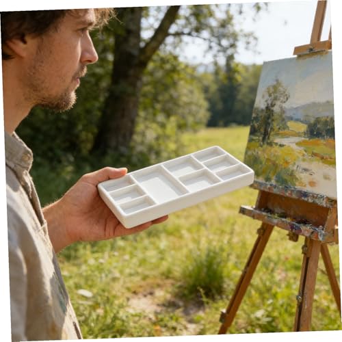 Paleta rectangular de cerámica HOMOBABE para pintura que no mancha ni absorbe 5