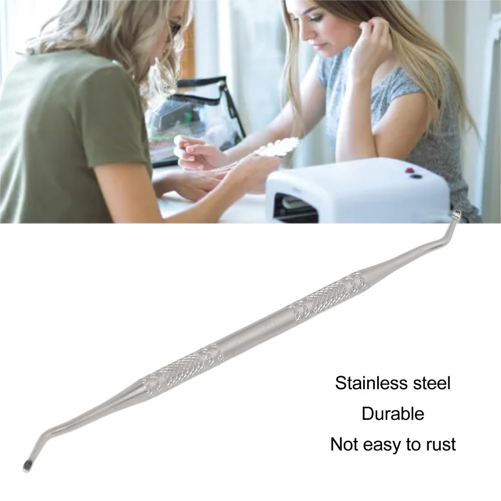 Ingrown Toenail Tool Set, Double Head Stainless Steel Nail Cleaner, 5 Pieces, Silver, for Manicure Pedicure