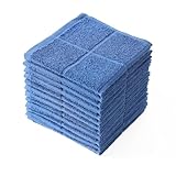 Glynniss Dishcloths Kitchen Highly Absorbent Dish Rags 100% Cotton Dish Cloths for Washing Dishes, Cleaning (Middle Blue, 11x11)