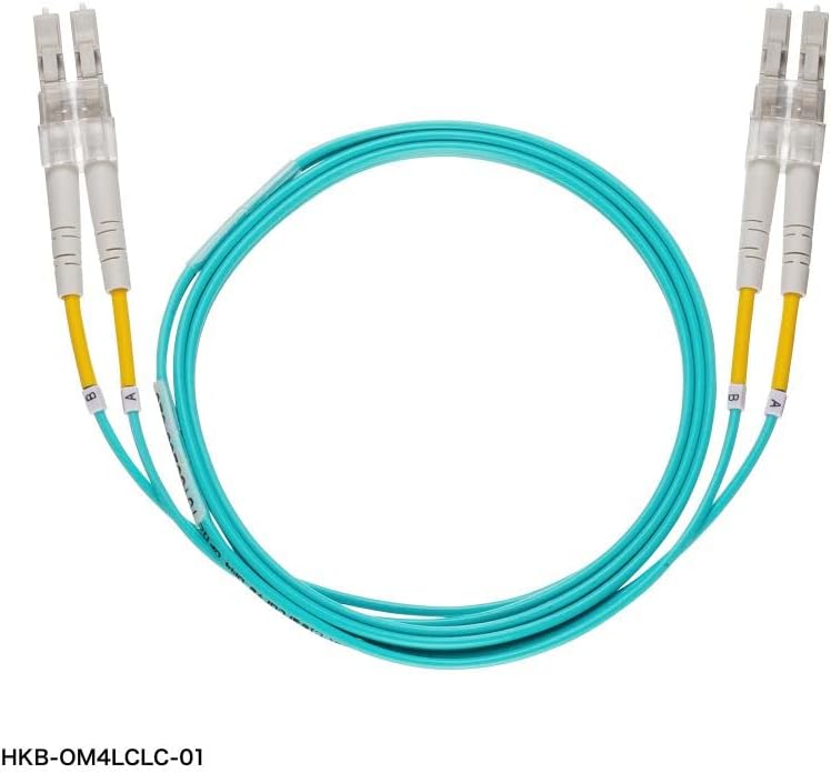 サンワサプライ メガネ型光ファイバケーブル(マルチ50μm LC×2-SC×2 20m