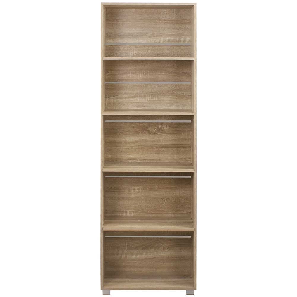 BAKAJI Libreria Scaffale Vela 5 Ripiani Mobile 190 cm Ufficio Archiviazione documenti Libri Biblioteca Armadio Mensole Scaffalatura Soggiorno Salotto Struttura in Legno (Naturale)