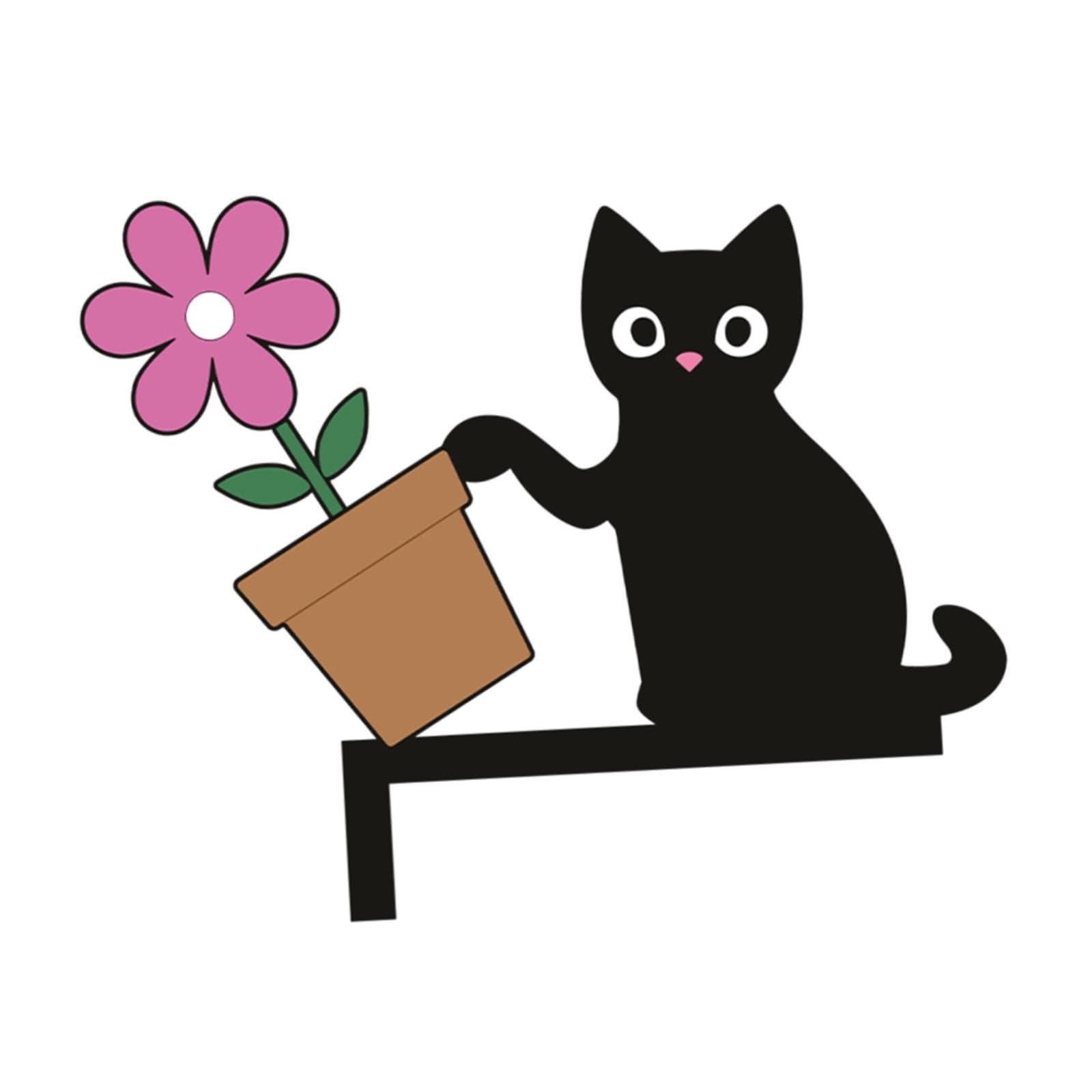 Enakshi® Wood Cat Door Corner Sign Door Frame Decoration for Front Doors Wall Bedroom Left Door Corner Flower Pot Cat|Home & Garden | Holiday & Seasonal Decor | Christmas & Winter | Ornaments