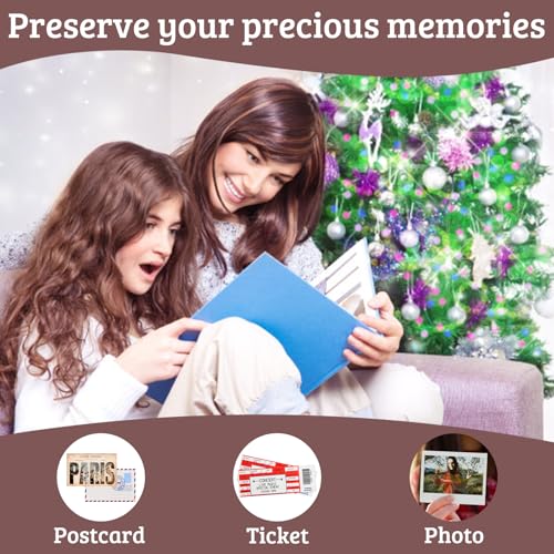 Álbum de fotos personalizado, álbum de recortes con cubierta de tela, texto grabado o impreso para bodas, cumpleaños o regalos navideños miniatura 5