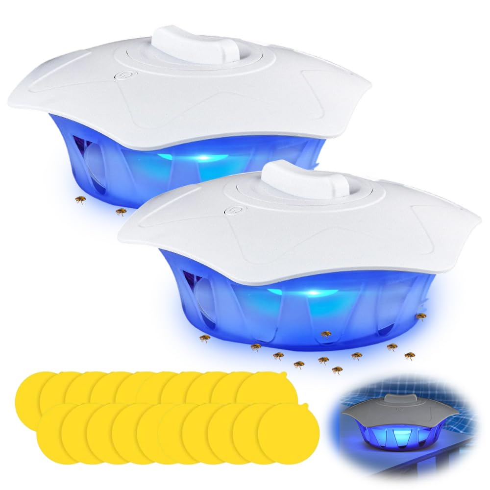 Trappola Per Pulci, 2 Pezzi Trappole Antipulci Per La Casa, Cattura Pulci Con 4 Modalità Di Illuminazione, Trappole Per Pulci Con 20 Dischi Adesivi Per Soggiorno, Camera Da Letto, Cucina