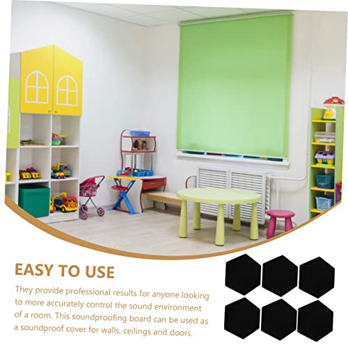 Paneles acústicos autoadhesivos 6 piezas para absorción de sonido para estudios Ktv y teatros en casa, baldosas decorativas para amortiguación de sonido fáciles de instalar miniatura 7