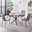 1 Natural Table/4 Grey Velvet Chairs 1 Natural Table/4 Grey Velvet Chairs