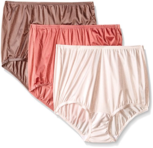 Image of Vanity Fair Women's Perfectly Yours Ravissant Tailored Nylon Brief (Pack of 3),Assorted Colors,2X-Large /9
