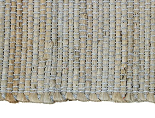 Image of The Home Talk Hand-Made Tablemat - Vintage Mats for Parties, Dining Table, Coasters - Decorative Placemats - 100% Jute Natural Fibers - Pack of 4 (13 x 19 Inches - Light Grey)