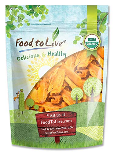 Mejillas de Mango Orgánico, 3 Libras - Eco, Ecológico, secas, no transgénicas, kosher, sin azufre, sin azúcar, a granel