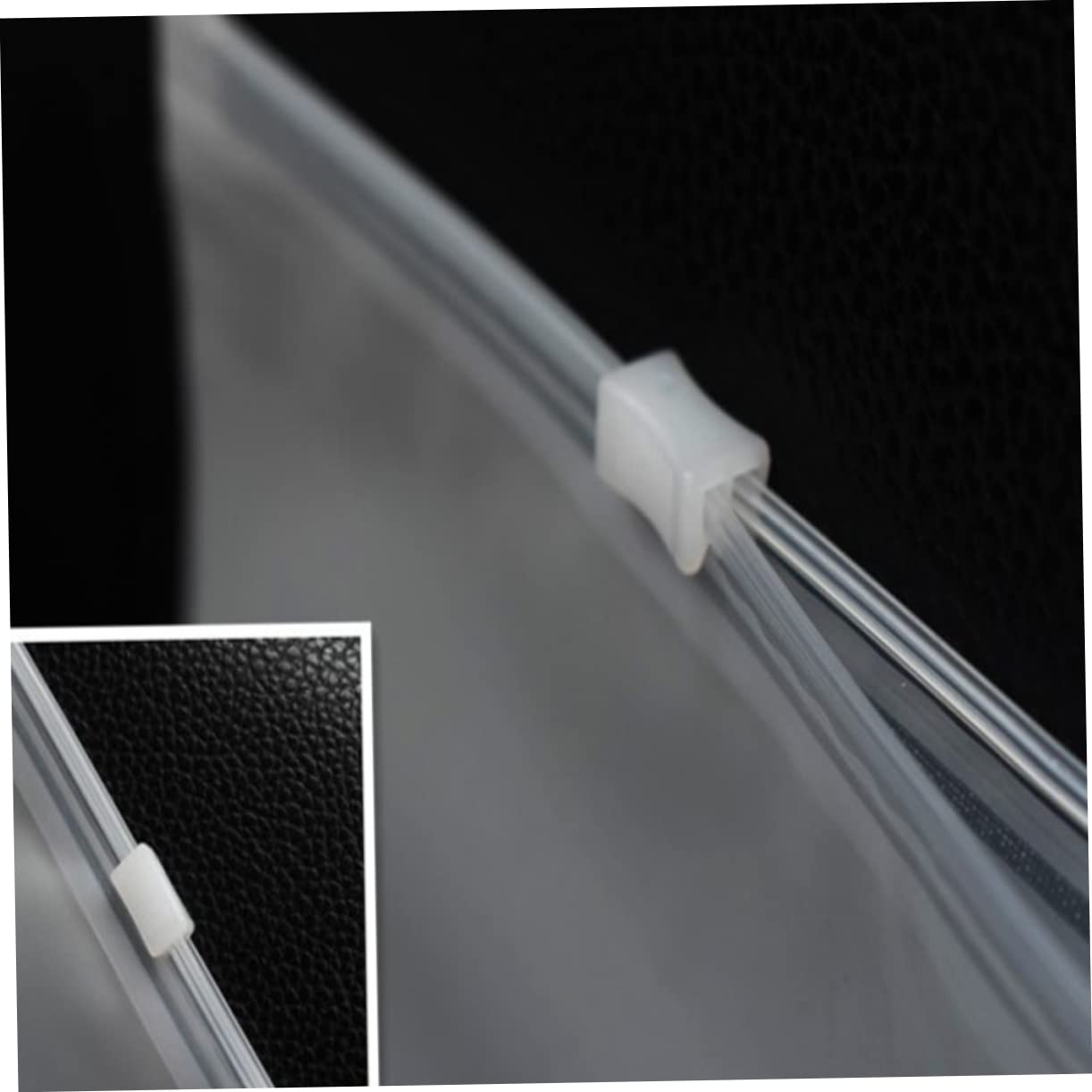 VILLCASE Buste Trasparenti Con Cerniera in Pe/eva - 100 Pezzi Finitura Opaca Design A Doppio Piano Ideali Per Limballaggio E Lo Stoccaggio Di Indumenti