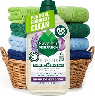 Seventh Generation EasyDose Laundry Detergent Fresh Lavender Ultra Concentrated Washing Detergent 23 oz