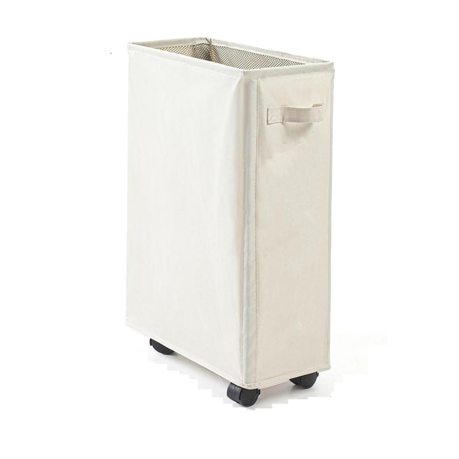 Foldable Laundry Baskets 42L Freestanding Narrow Corner Bin With Handle Dirty Clothes Storage For Washing Towels(Beige)