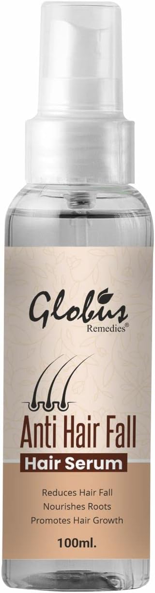 Globus Remedies Anti-Hair Fall Hair Serum, For Frizzy Hair, Smoothens Rough Ends, Adds Instant Shine,100ml (Pack-1)