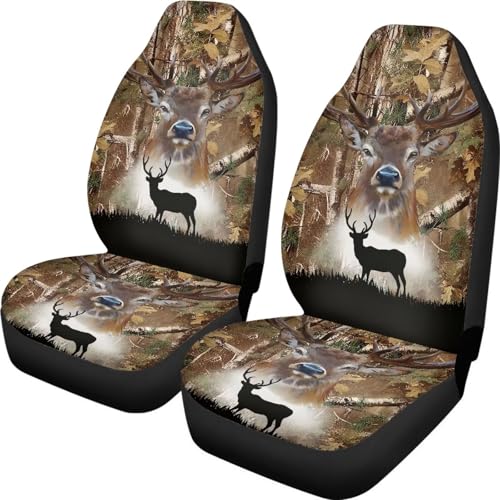 Housse de siège auto camouflage contre la saleté pour camion et auto 2Pcs