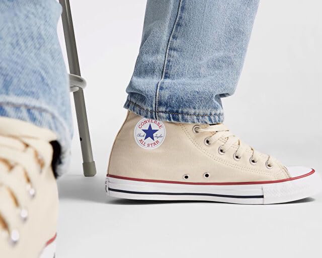 Converse Chuck Taylor All Star Hi Lace Up Canvas Sneakers (Natural, US 3.5M/5.5F)