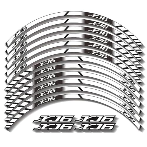 Autocollants réfléchissants de roues pour moto XJ6 lot de 12 stickers étanches