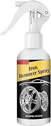Shakven Spray removedor de ferro, removedor de ferrugem para carro - Revestimento preventivo de ferrugem de 3,38fl oz - Produtos de cuidado exterior do carro, spray de limpeza de cromo, removedor de