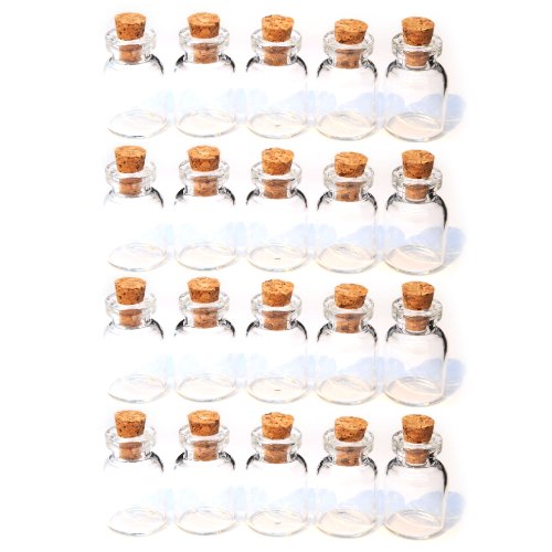 SET of 20 Mini-Vial 1,5 ml in glass bottle with