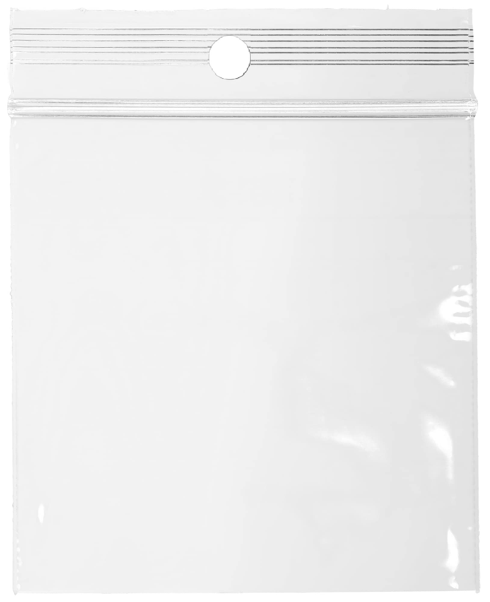 GPI POLY - 2" x 2" - Bulk Pack of 500, 2 Mil thick, Clear Plastic Reclosable Zip Bags, Hang Hole For Display, Durable Poly Baggies with Resealable Zip Top Lock