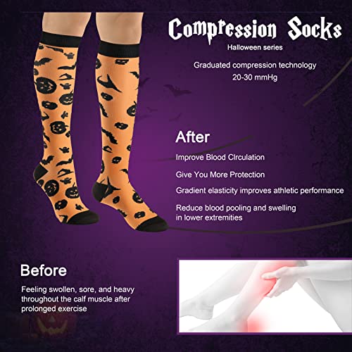 Image of bropite Compression Socks for Women &Men Circulation-Support Knee High Socks 20-30 mmhg-Best for Running,Medical,Nurse,Travel