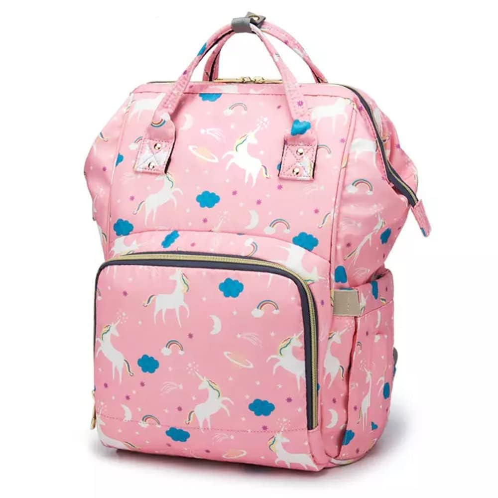Baby Multifunctional Diaper Bag for Mothers | Spacious Waterproof Backpack with Multiple Pockets to Easily Organise Baby Essentials Diaper Backpack Unicon Print SKY-image-28