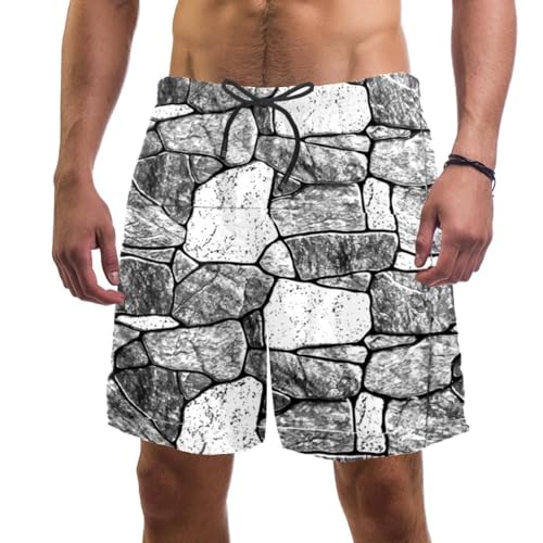 Short de bain homme briques maillot de bain plage séchage rapide