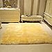 Produktbild AOIPO Künstliche Nachgemachte Schaffellteppichpelz Waschbare Wollteppichwinter Warme Pelzmatratze Für Wohnzimmerschlafzimmersofa,Yellow-120×180cm/3.9×5.9ft